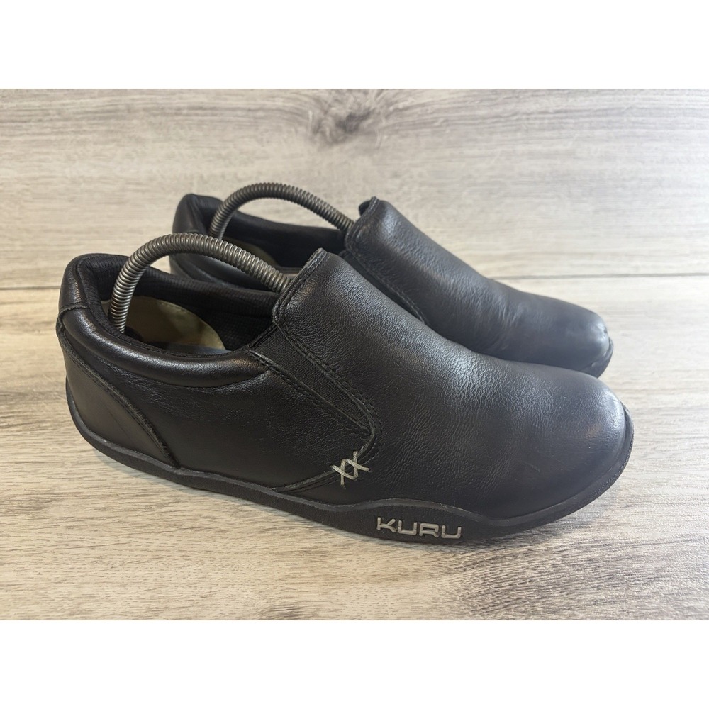 Kuru Kivi Womens Size 10 Black Classic Walking Outdoor Leather Slip On Shoes